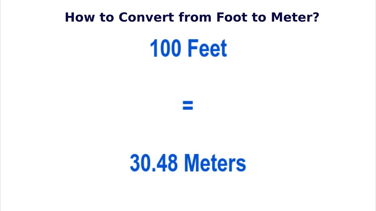 How to Convert from 100 Foot to Meter?
