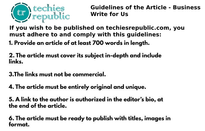 Guidelines of the Article - Business Write For Us