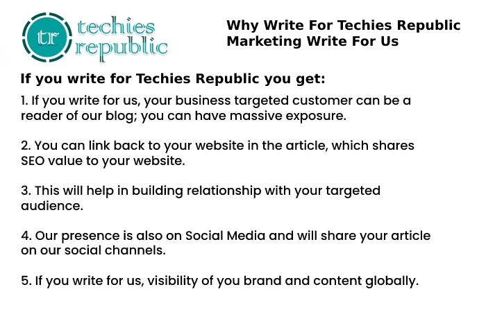 Why Write for Techies Republic – Marketing