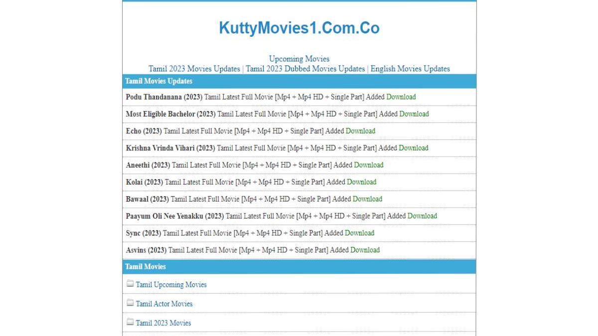 Kutty Movie Download – Latest 2023 Tamil Movie Download